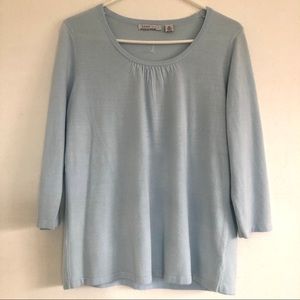 Luxe 360 by Mercer Street Studio Blue knit Top